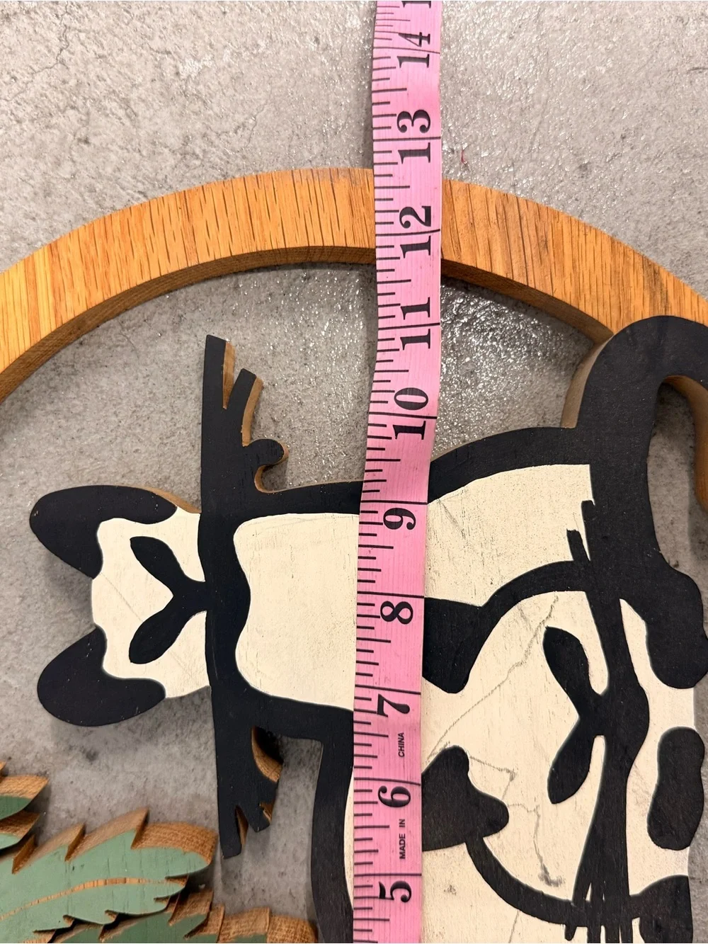 Vtg 13” Cat Silhouette Wood 3D Wall Decor Kitschy Art